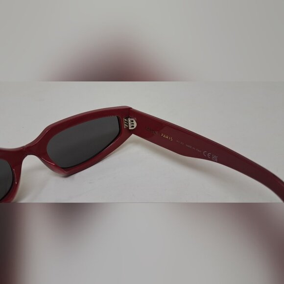 Celine Triomphe Womens Triomphe Sunglasses Red Smoky Gray CL40269U 66A 54-19-135 - Picture 8 of 15